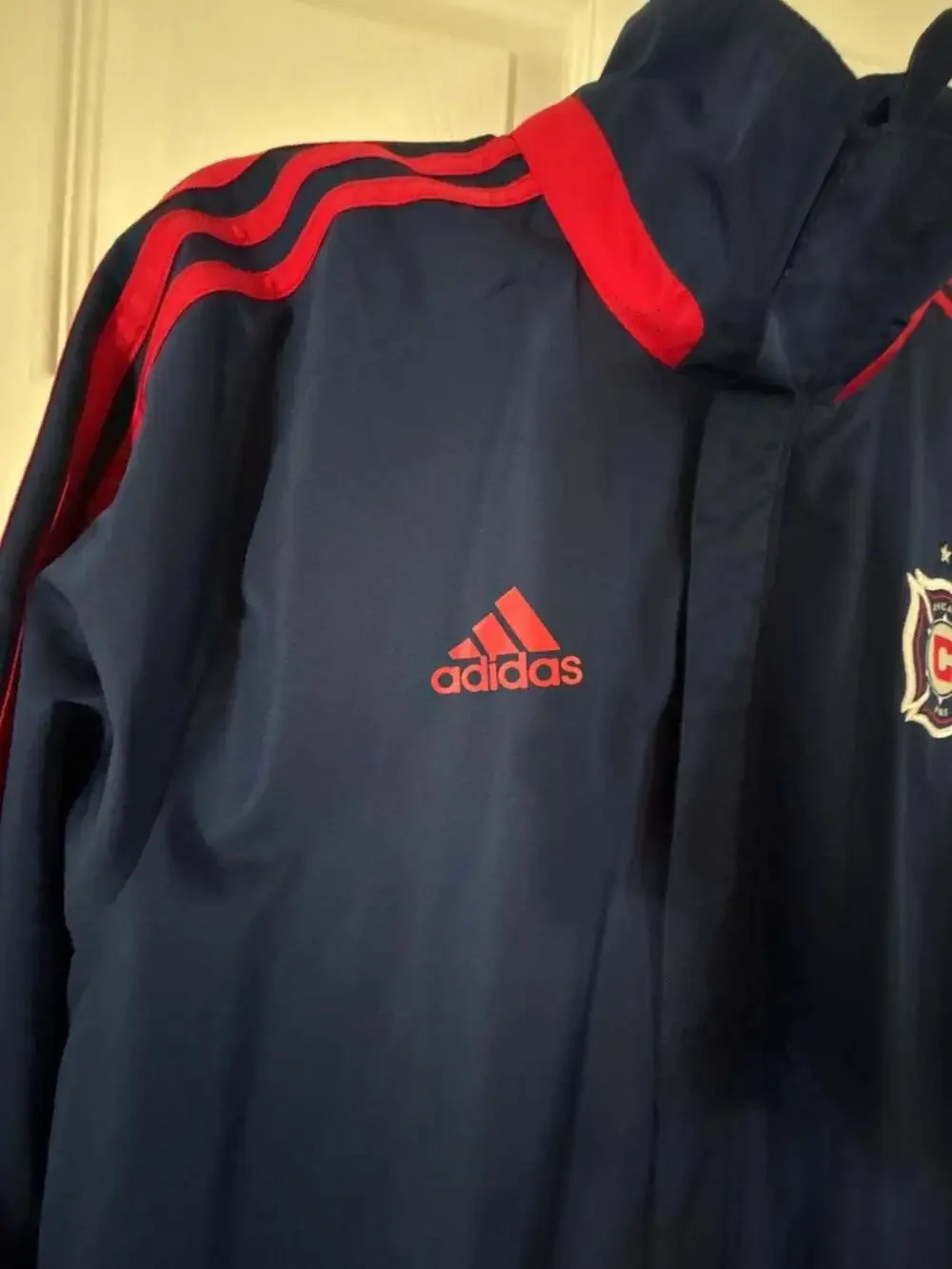 Adidas Chicago Fire MLS Soccer Full-Zip Anthem Track Jacket Size M
